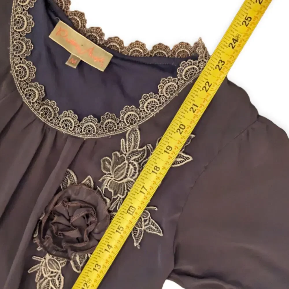 Pretty Angel lace & chiffon blouse - Picture 6 of 8